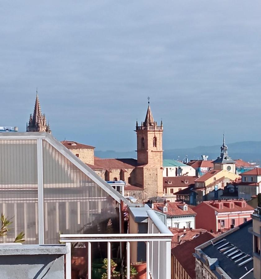 Atico Quintana II - Con Terraza, En El Centro Con Wifi Y Garaje Apartment Oviedo Luaran gambar